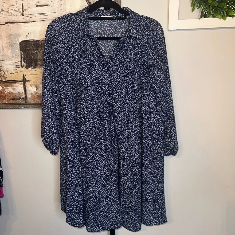 Zara 13-14 Years Old Floral‎ Button-Up Flowy Dress